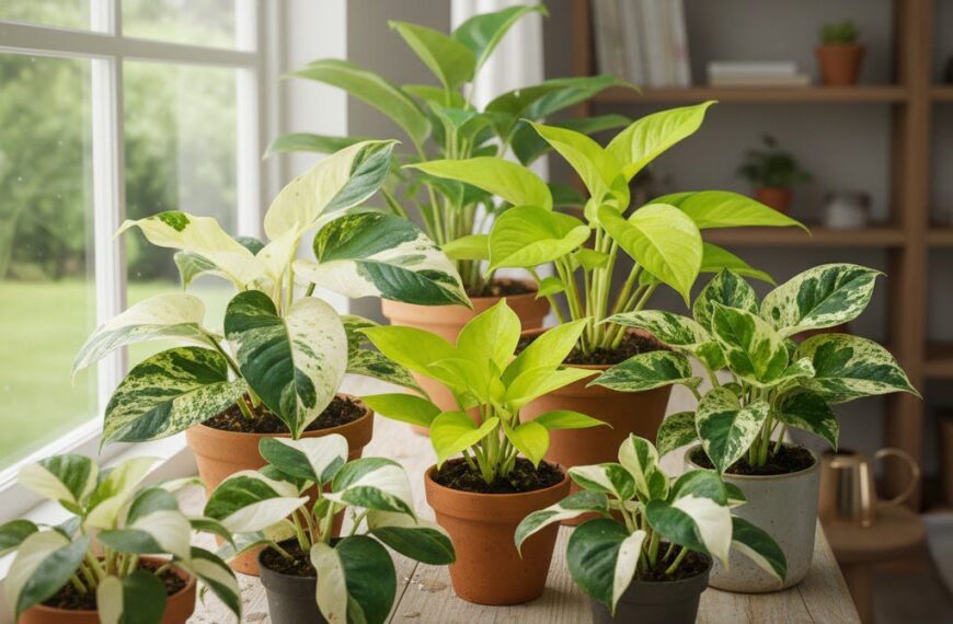 Strona Główna 18 Odmiany Epipremnum – Przewodnik po pielęgnacji i najpiękniejszych kultywarach